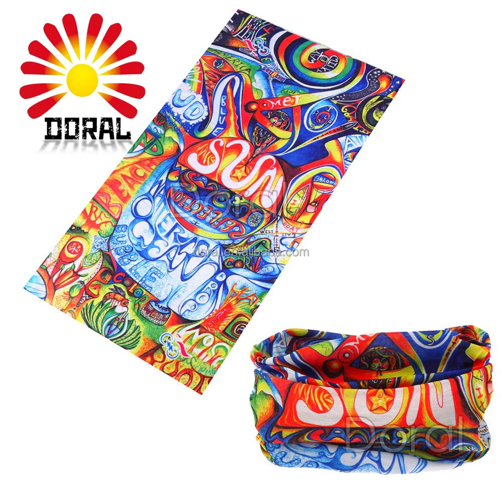 Best Selling High Quality Colorful Bandanas Sego Headtie ,Flower Headwear, Seamless Scarf Bandana
