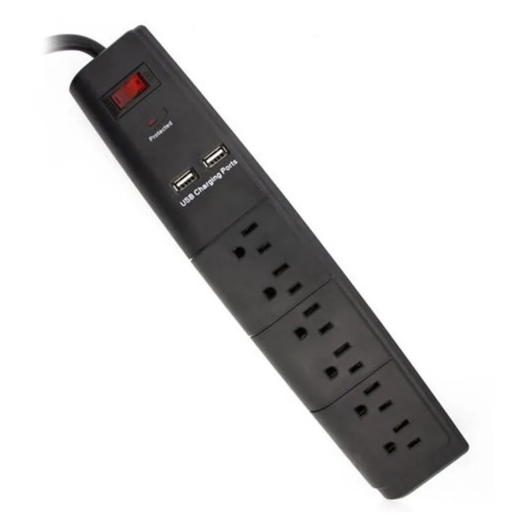 110V Electrical Power Bar 6-outlet surge protector power strip