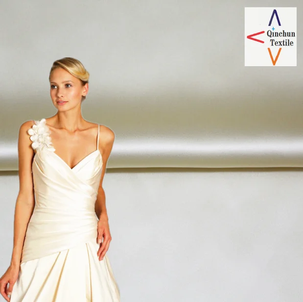 
 Роскошная сатиновая ткань из 100% чистого шелка для свадебного платья  