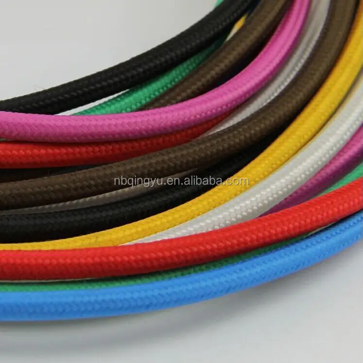 Fabric cable 2*0.75 3*0.75 textile electric wire cable vintage lamp cotton braided cable