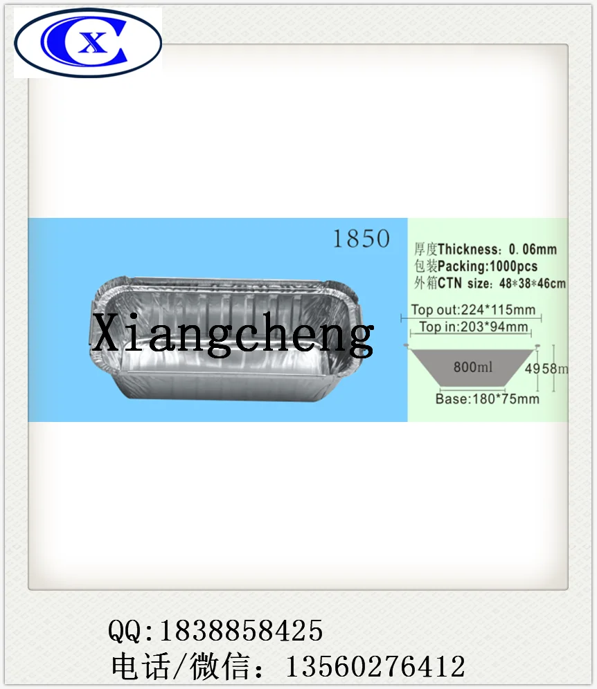 
china supplier stackable Rectangular Aluminum Foil Container for Fast Food Storage with Lid in good quality and price 