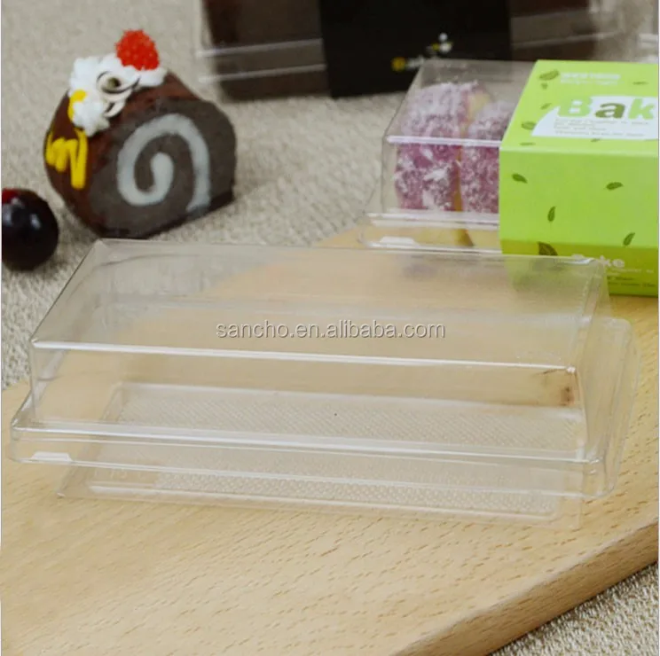 Rectangular plastic blister cake box packaging