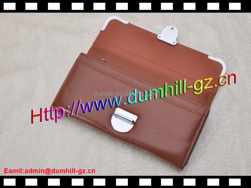 Newest fashion magazine clutch lady purse with lock closure