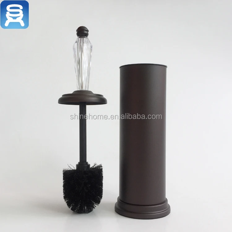 
bathroom accessory metal hotel toilet bowl brush holder bronze plated antique style 