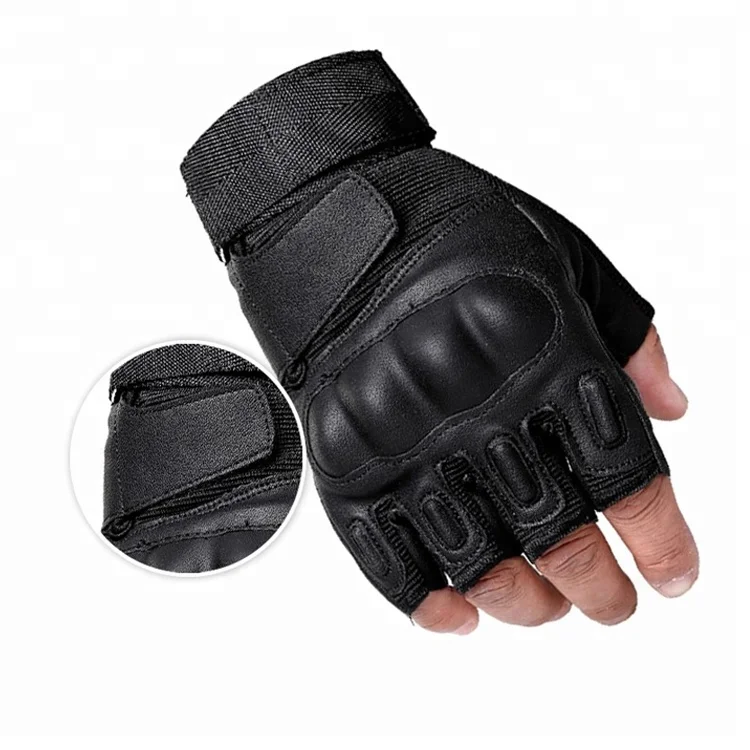 Best Black Half Finger Lightweight Military Tactical Gloves For Army