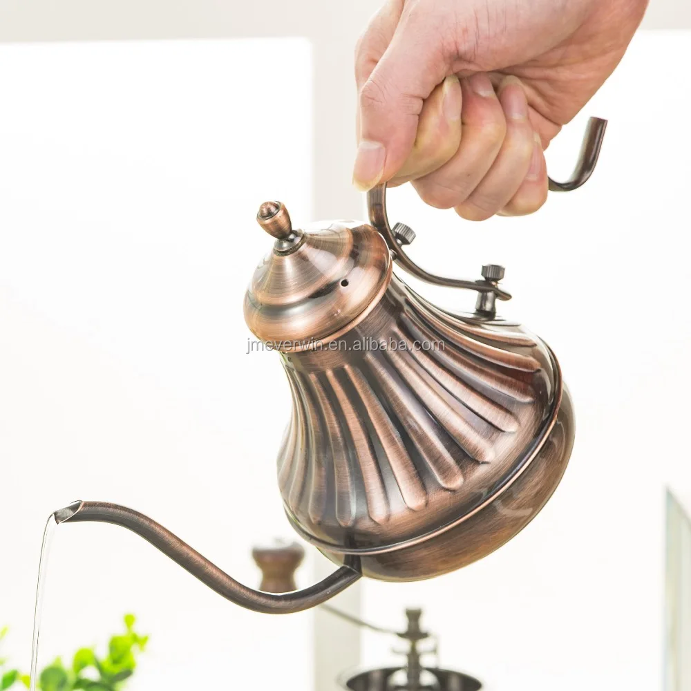 600ML Arabic Copper Stainless Steel Drip  Coffee Kettle