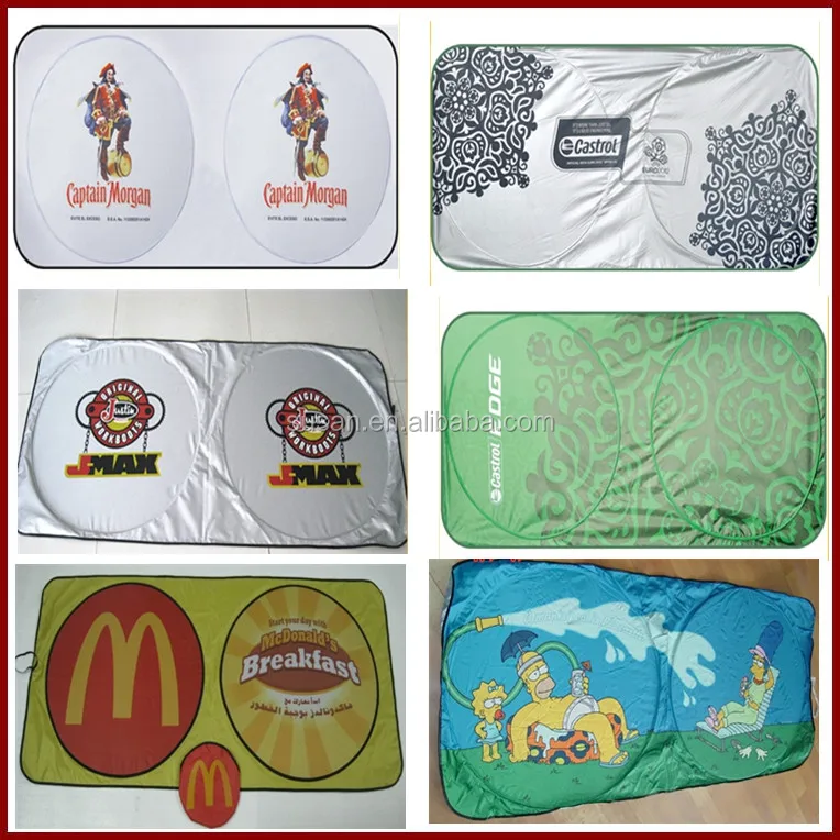 
Novelty sunshade for car silver polyester sun shade 