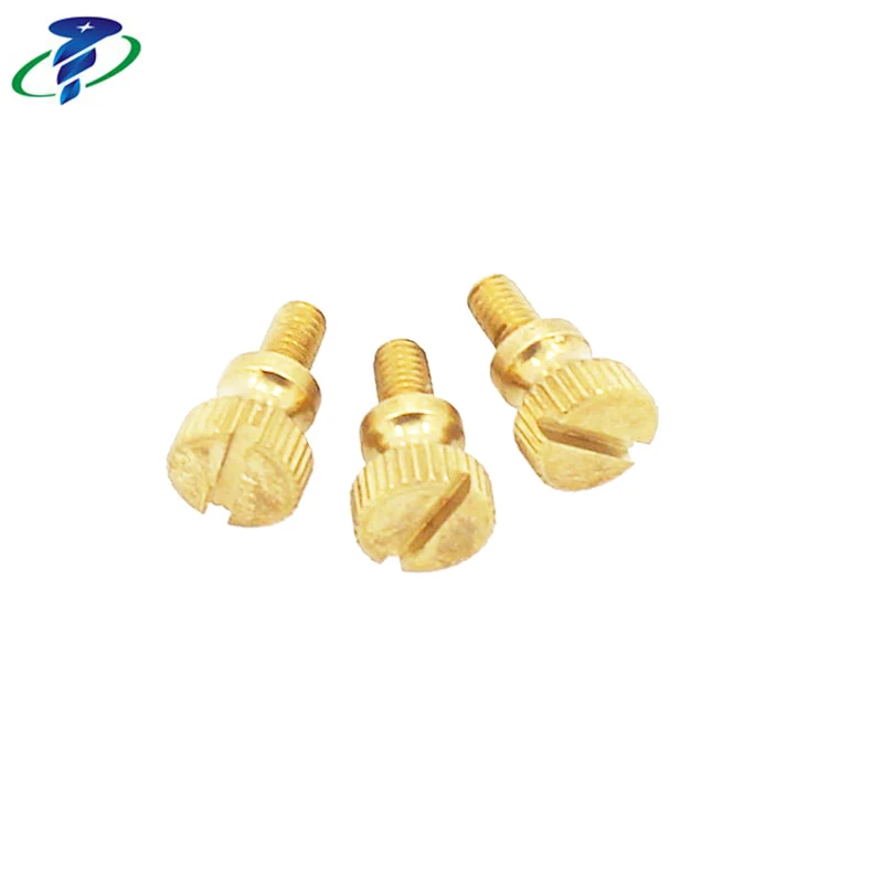 Brass Hand Tighten Screw With Knurled For Aluminum Frame