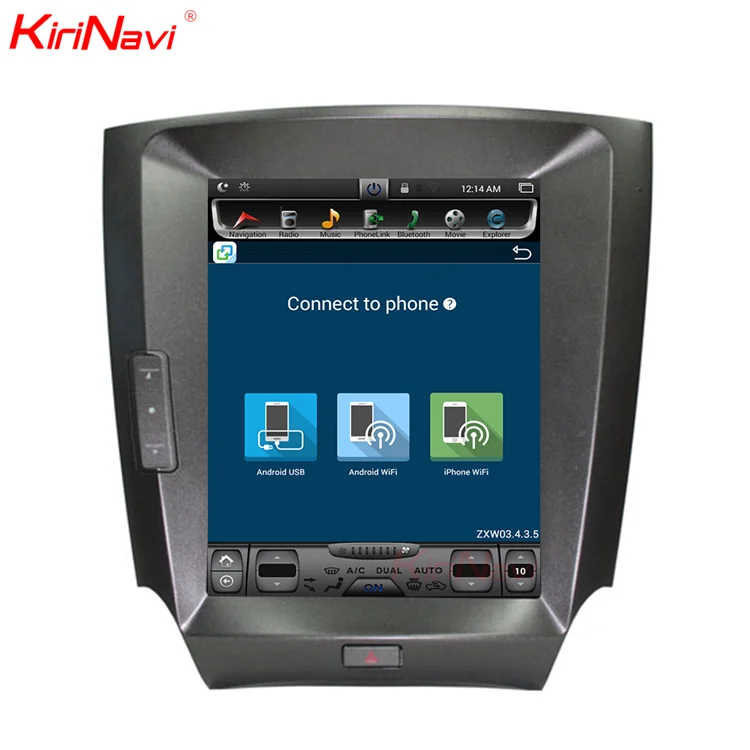  Вертикальный экран Kirinavi в стиле tesla android 10 0 4 дюйма автомобильный dvd-проигрыватель для lexus is250/200/300/350 Автомобильный видео gps-навигатор