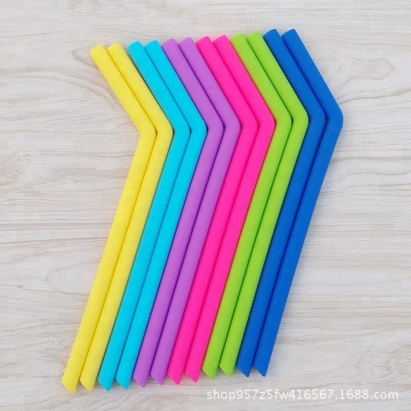 manufacture silicone straws reusable straws for household bar and cafe