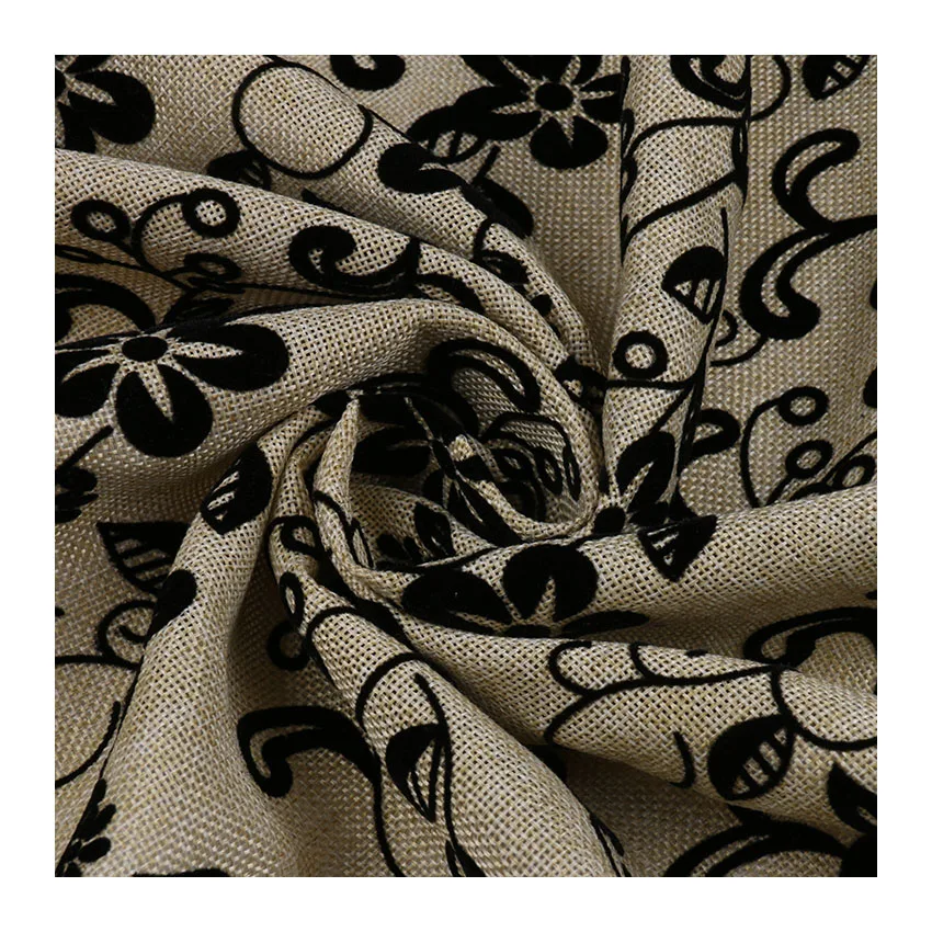 
Free khaki home textile embroidery living room furniture flock sofa fabric samples 