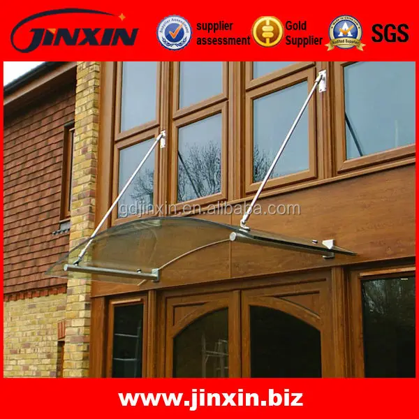 
Modern Design Outdoor Tempered Glass Canopy / Rain Shelter Fittings/door window awnings 
