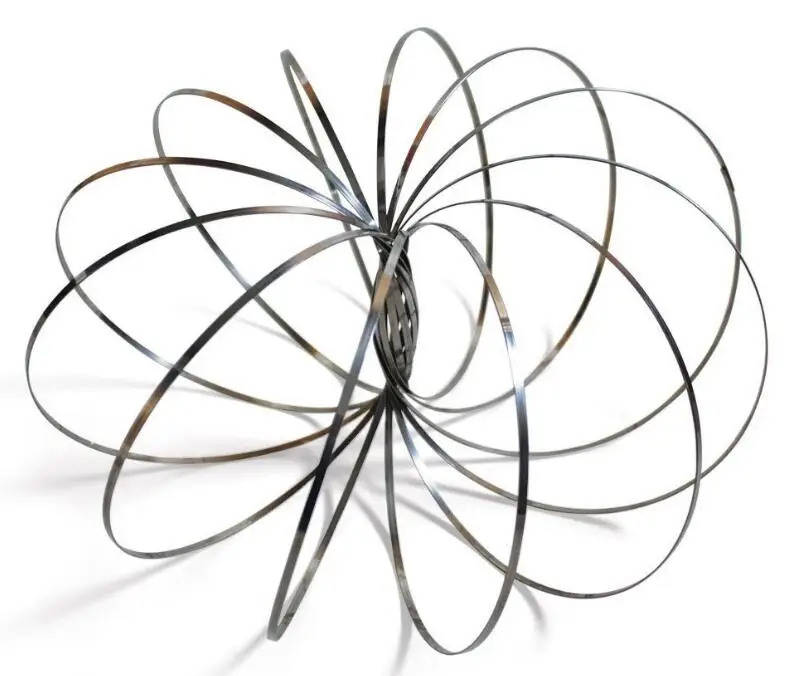 20182018 amazon hot eco friend stainless steel metal magic flow spring ring toy