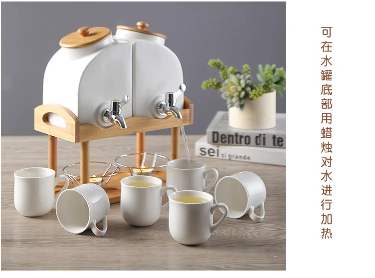 Best Fast Delivery Tea Set Porcelain with Bamboo Rack