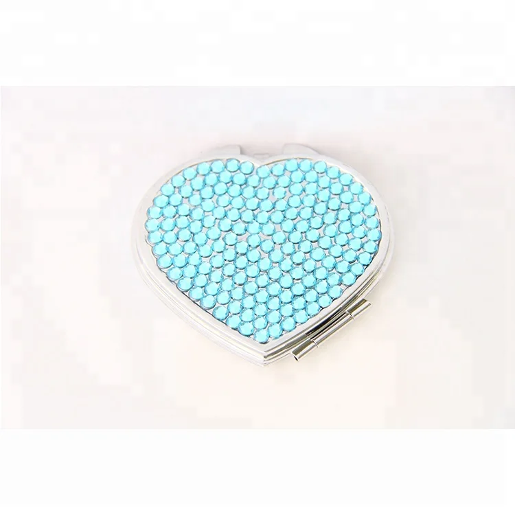 Металлическое карманное зеркало для макияжа с сердечками оптом