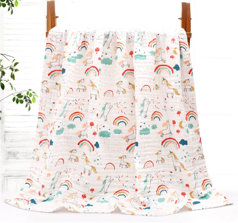 Nordic таможня напечатала одеяло для грудничков из муслина 100% органический хлопок, бамбук одеяло