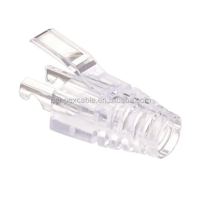 Прозрачный Cat6 rj45 ботинка штепсельной вилки шапки Ethernet сетевой кабель натяжения