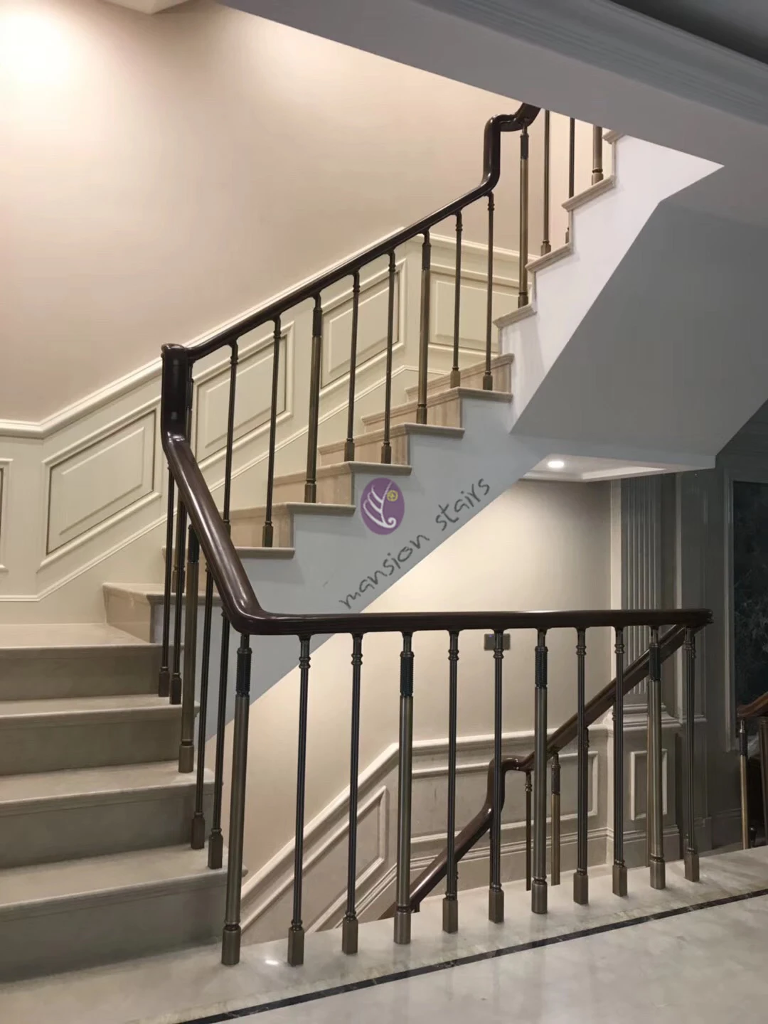 Antique Brass Balcony Stainless Steel Railing Design