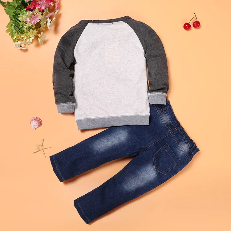 Kids clothes sweatshirt + jeans 2pcs autumn baby boy clothing set for children