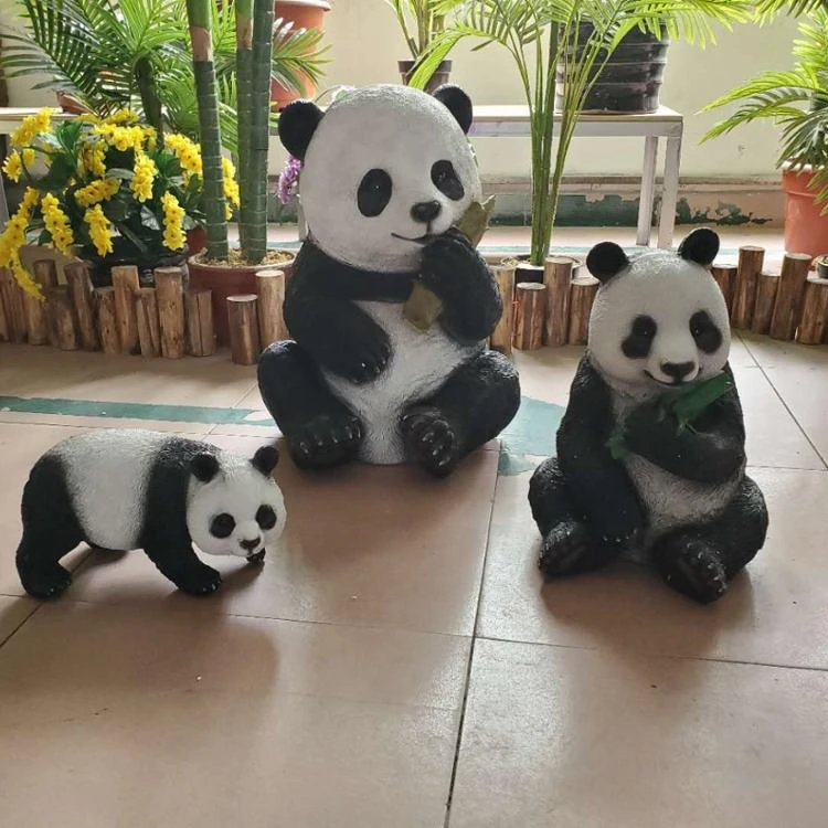 New Design Art Mall Decoration Sculpture Panda Artificial animal outdoor topiary