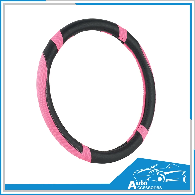 Оптовая цена кожа Универсальный сжать руль автомобиля покрытие