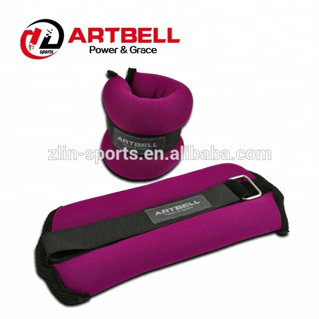 Custom Logo Neoprene or Oxford adjustable ankle wrist weights waterproof ankle weights