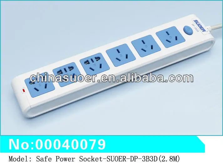 власти гнездо 250в 10a 2.8m электрического расширение гнездо 2500w универсальная розетка с выключателем( дп- 3b3d)