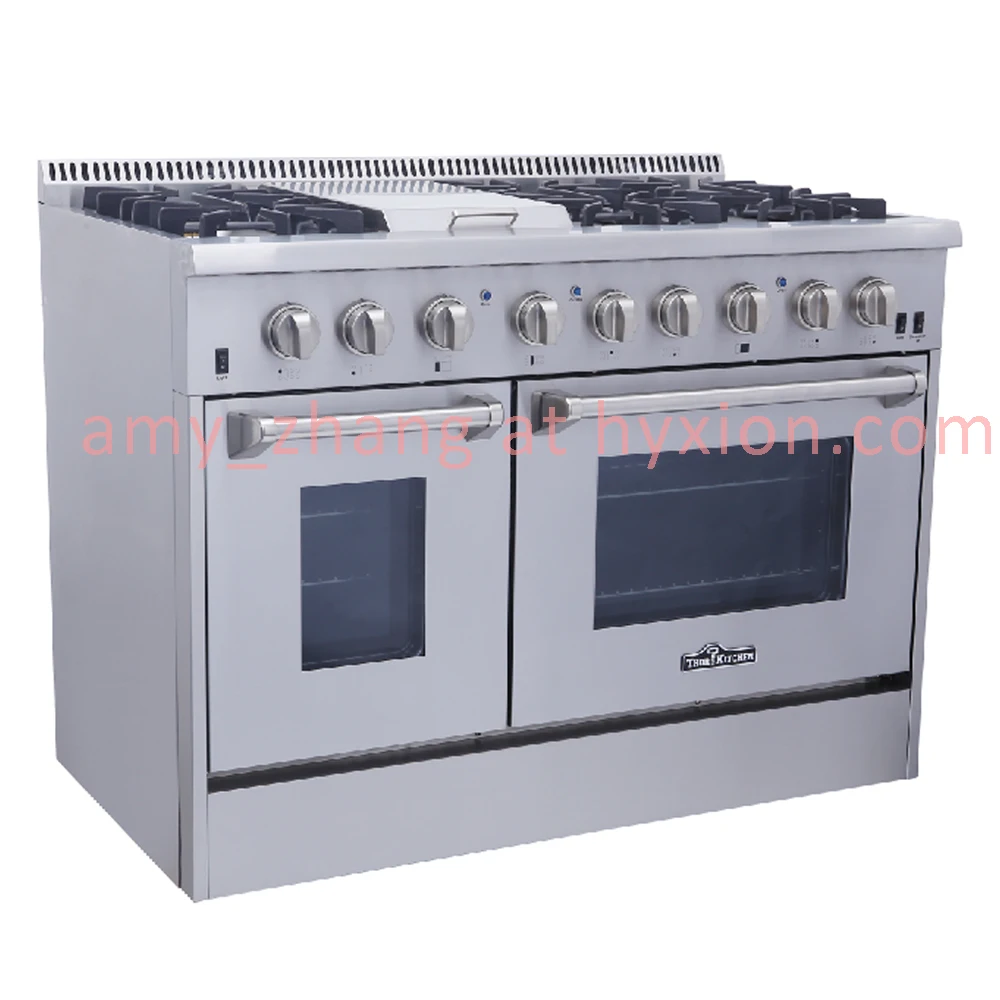 Kitchen 48inch oven Gas cooking range with grill