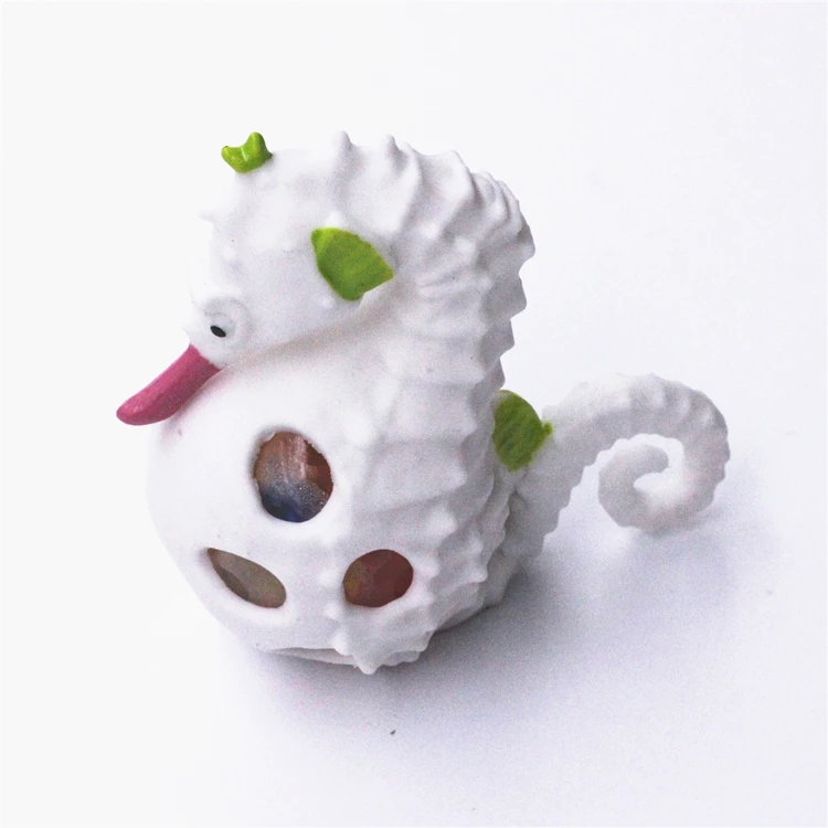 New Funny Anti Stress Ball Toy for Kids Children Animal Sea Horse Squishy Mesh Ball Grape Ball Squeeze Stress Relief Toys