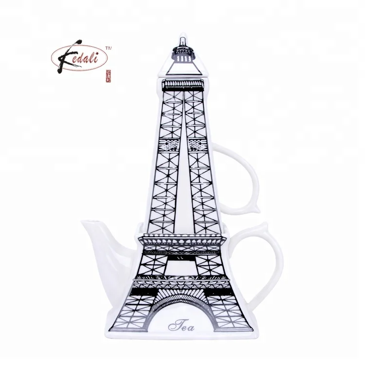 Kedali turkish double tea pot enamel tea kettle one person coffee pot cup set