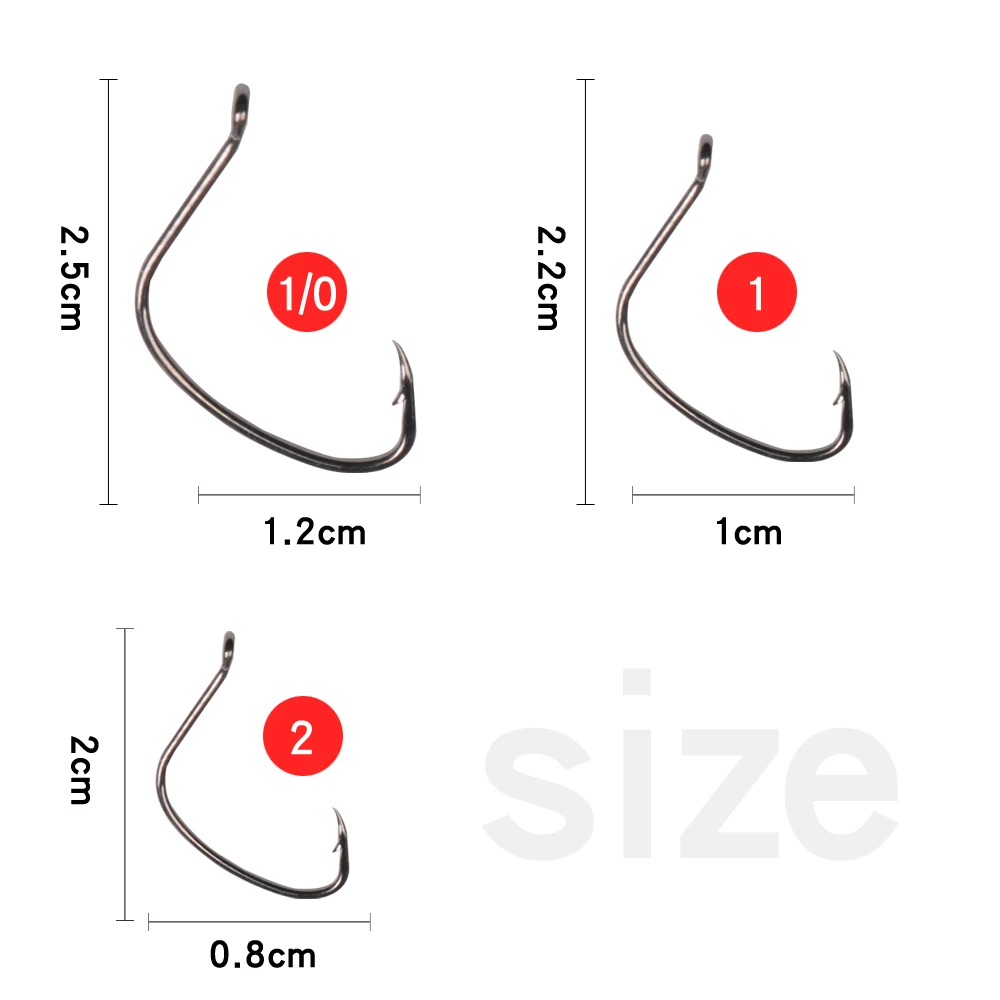 
2019 new style japan worm fishing hook 2# 1# 1/0# single hook 