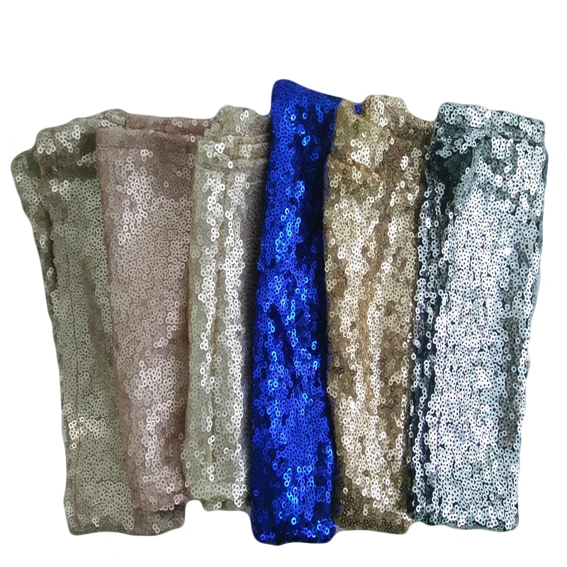 Блестящее свадебное украшение, повязка на стул с золотыми блестками