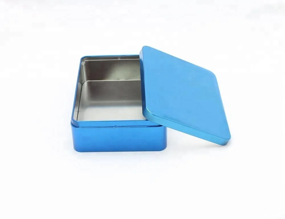 
rectangular biscuit gourmet tin packaging with clear window 