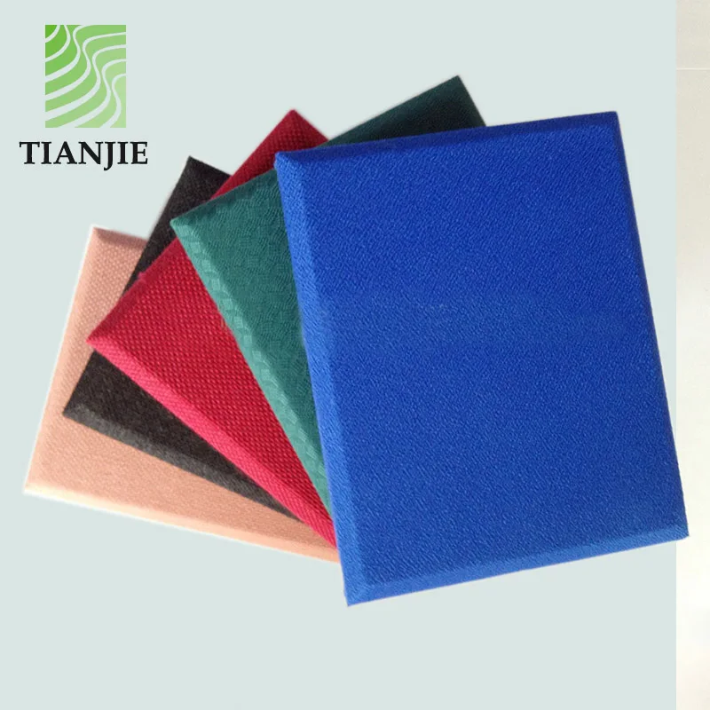 Tianjie Заводские акустические панели для кинотеатра, настенные огнестойкие звукоизоляционные тканевые абсорбционные листы