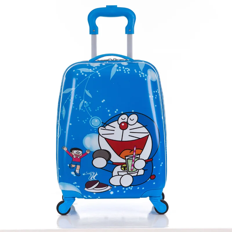 2019 New Style School Bag Cartoon Trolley Kids Travel Luggage