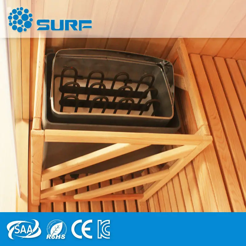 Family Sauna Portable Home Sauna Steam Room Hemlock Wooden Indoor 1 to 2 Person Traditional Sauna for Sale