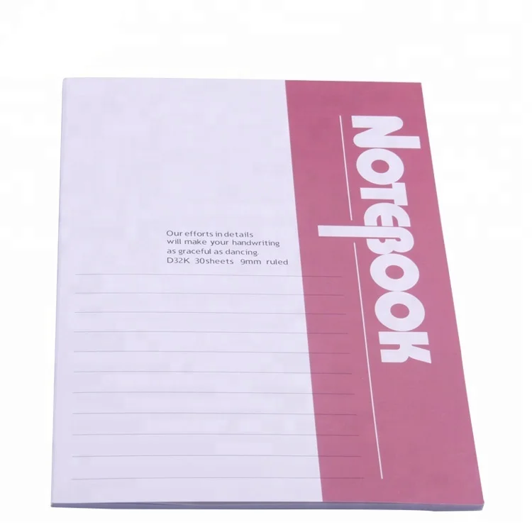 manufacturer hot selling promotional gift cheap sutdent exercise book with custom logo