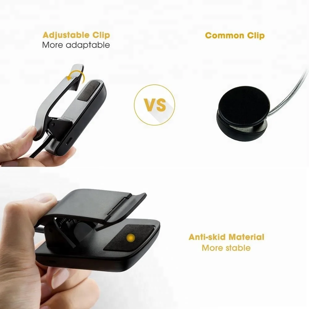 
LED Book Light with 9-Level Warm/Cool White Brightness Eye Care Lamp with Power Indicator Perfect for Bookworms & Kids 