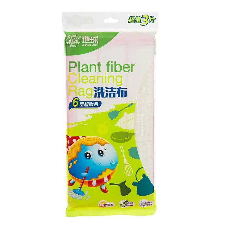 
EARTH brand 6 layers cotton yarn natural plant fiber magic kitchen wiping cloth 