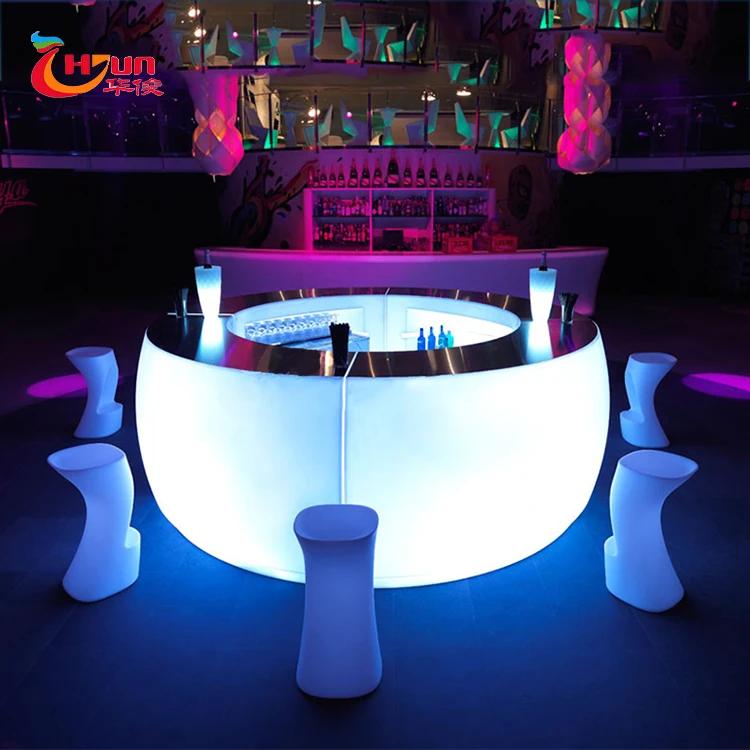 
Hot sale commercial furniture rgb colorful waterproof rechargeable waterproof illuminated led bar counter for night clubs 