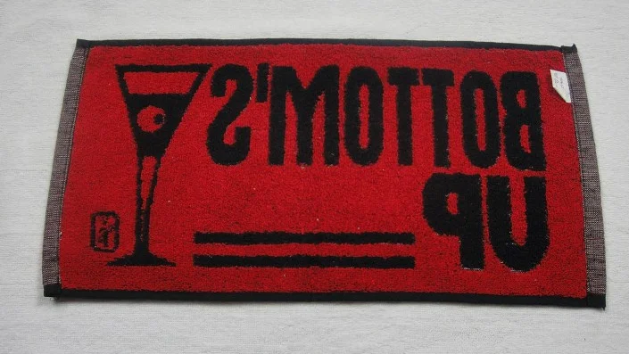 100% cotton plain color costom pub beer bar towel