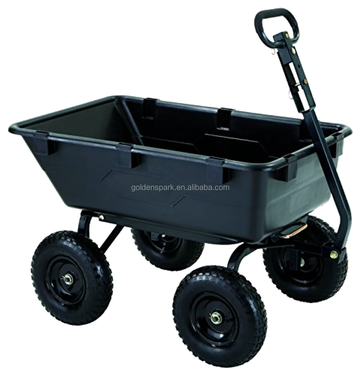 Lawn Tractor Dump Cart Garden Wagons Lawn Mower Utility Wheelbarrow Trailer