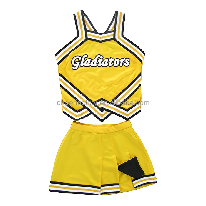 Customized wholesale black navy high quality cheerleading uniforms with customized sizes and
