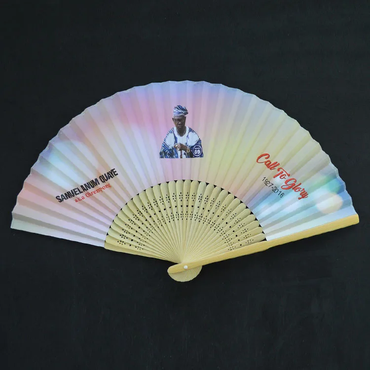 custom pamaypay abanico bamboo fabric fan