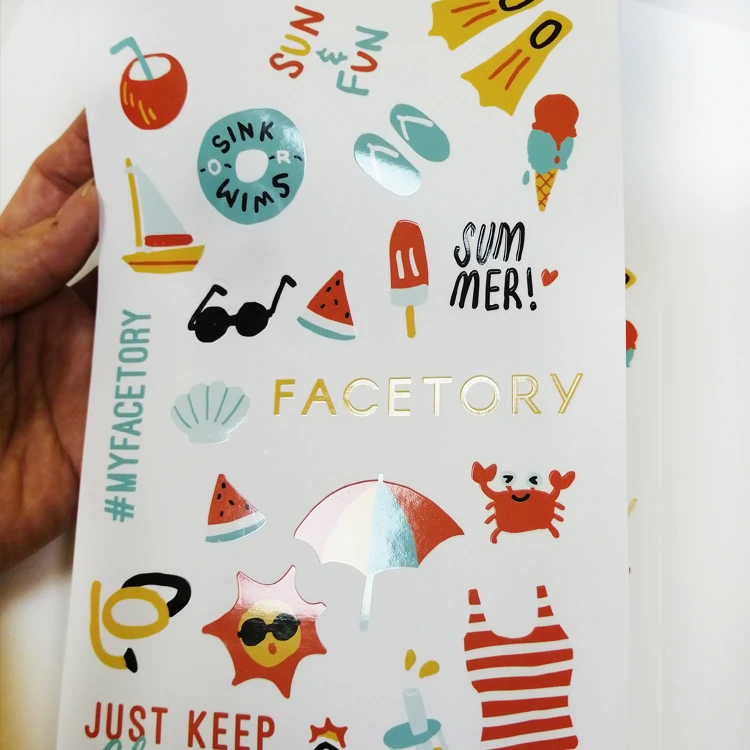 Printing Die Cut Funny Logo Custom Labels Sheet UV A4 Sticker Paper