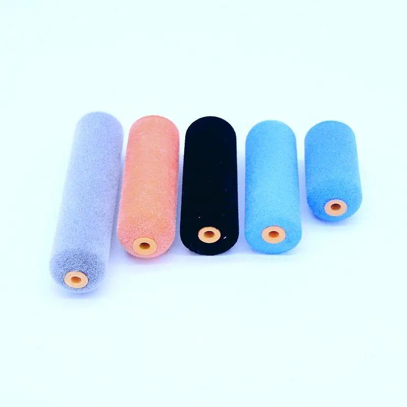 
4' mini cheap professional flock foam roller plaster pattern paint roller factory direct sell 