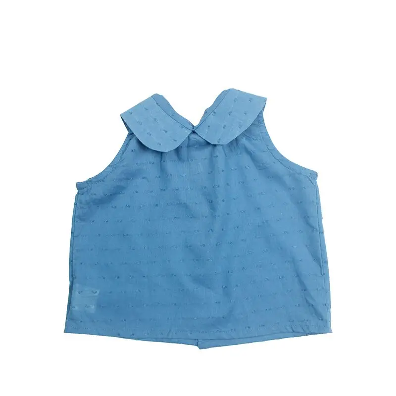 
Baby Clothes Plain Embroidery Baby Clothes Organic Girls Blouses Open Up Shirts 