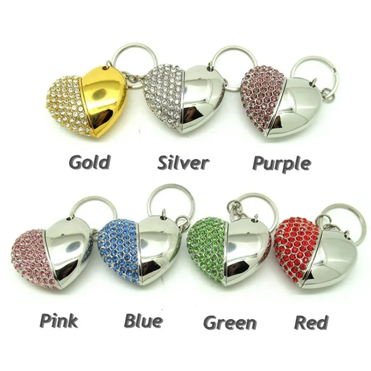 Wedding gift heart shape usb key 8GB 16GB 32GB flash drive