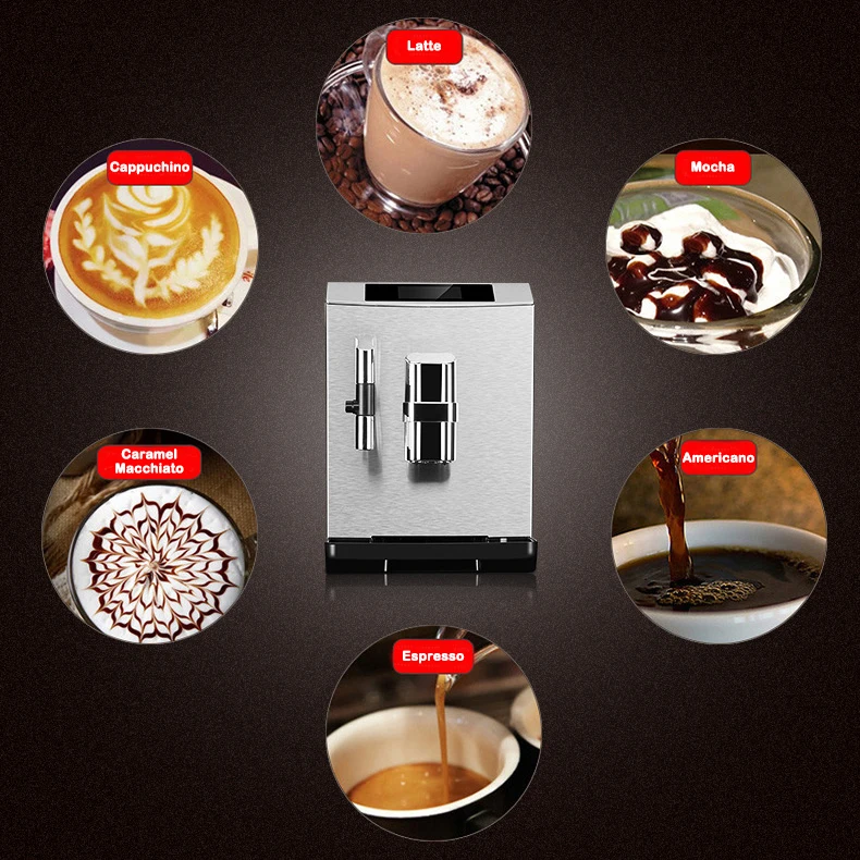 New product S7-2 stainless steel housing one touch cappuccino coffee maker espresso cafe coffee  machine