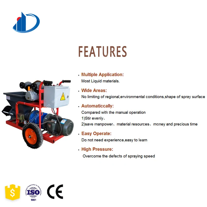 High Quality Mini Mortar Spraying Plaster Machine for Sale